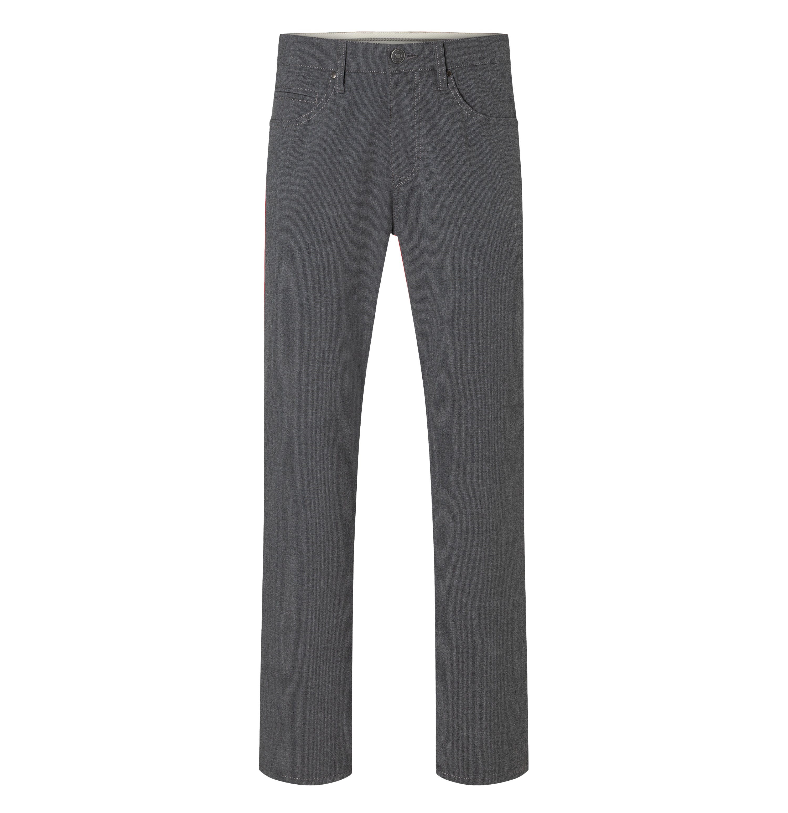 Travel trousers made of bi-stretch material, suitable for the office. | Arne Travel | dark shadow | Front view of bust