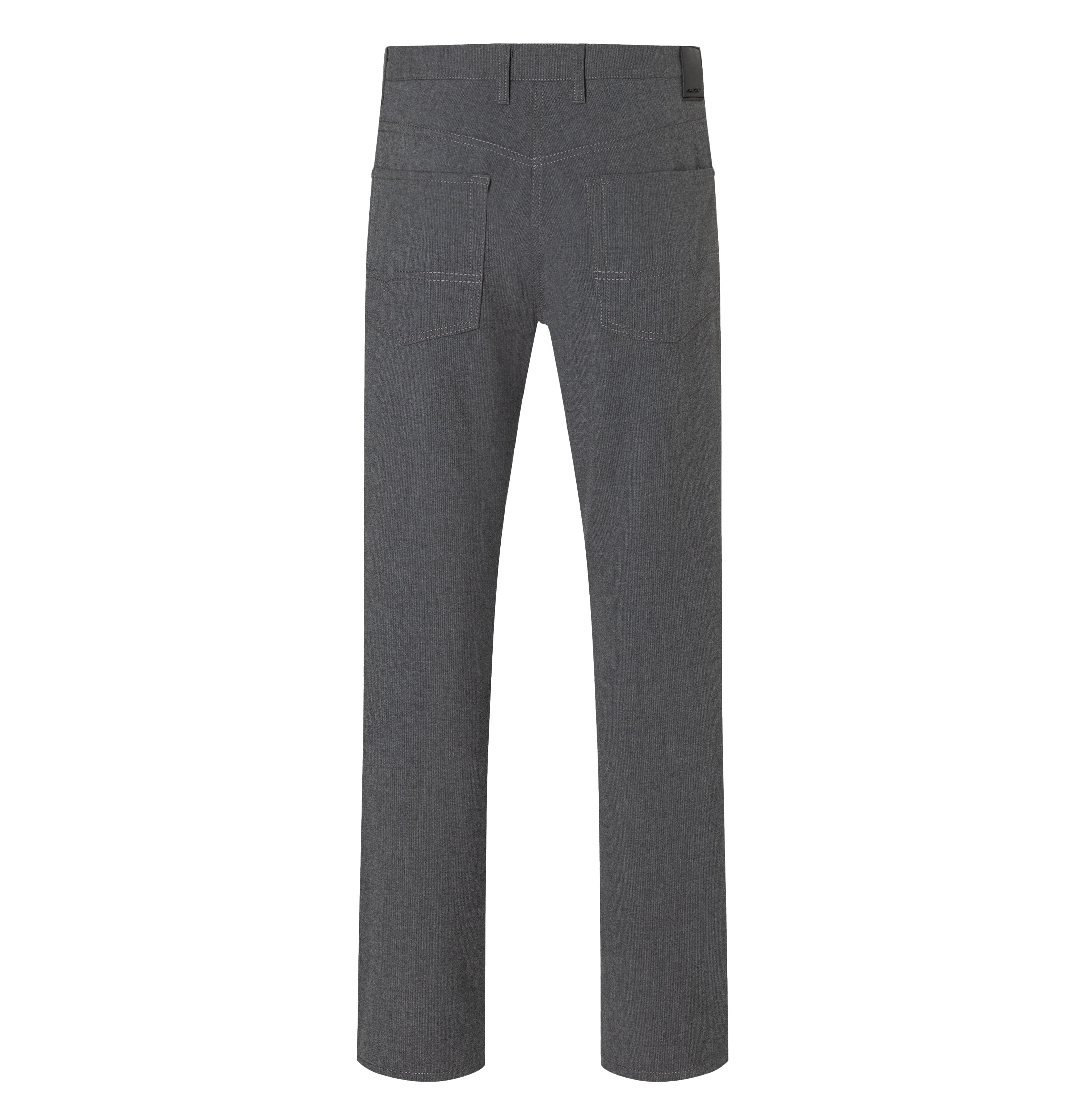 Travel trousers made of bi-stretch material, suitable for the office. | Arne Travel | dark shadow | Back view of bust