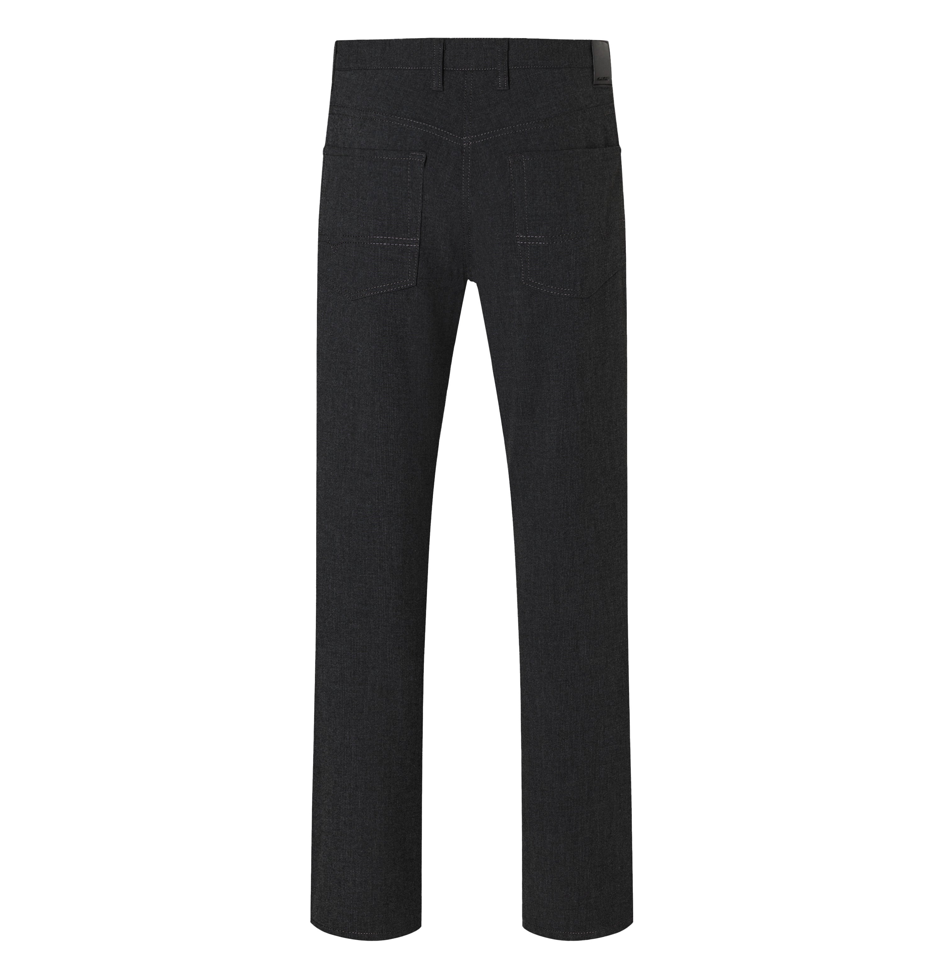 Travel trousers made of bi-stretch material, suitable for the office. | Arne Travel | black | Back view of bust