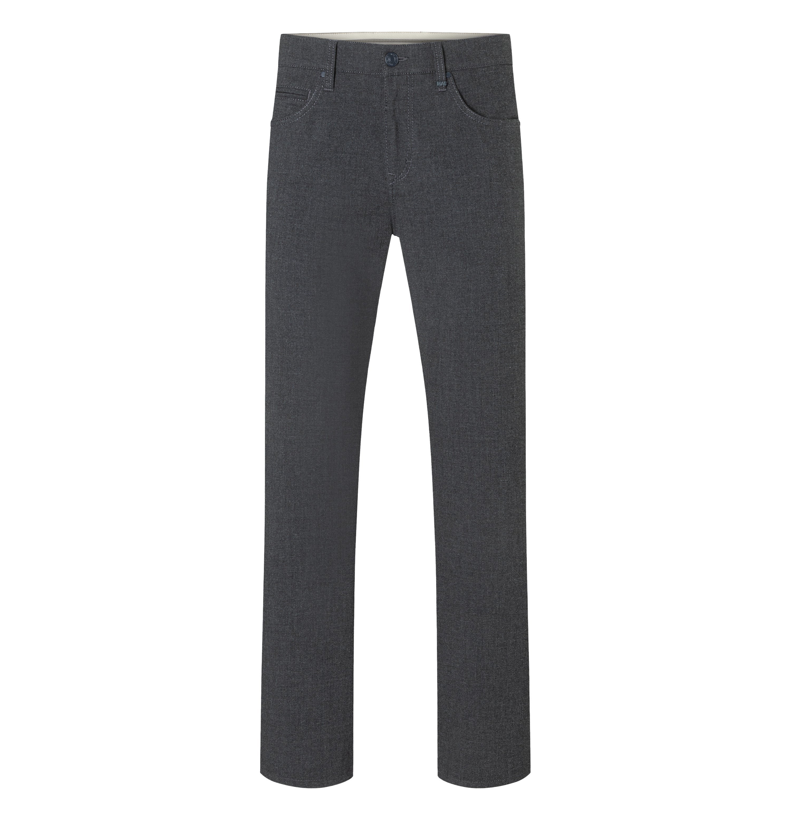 Travel trousers made of bi-stretch material, suitable for the office. | Arne Travel | midnight blue | Front view of bust