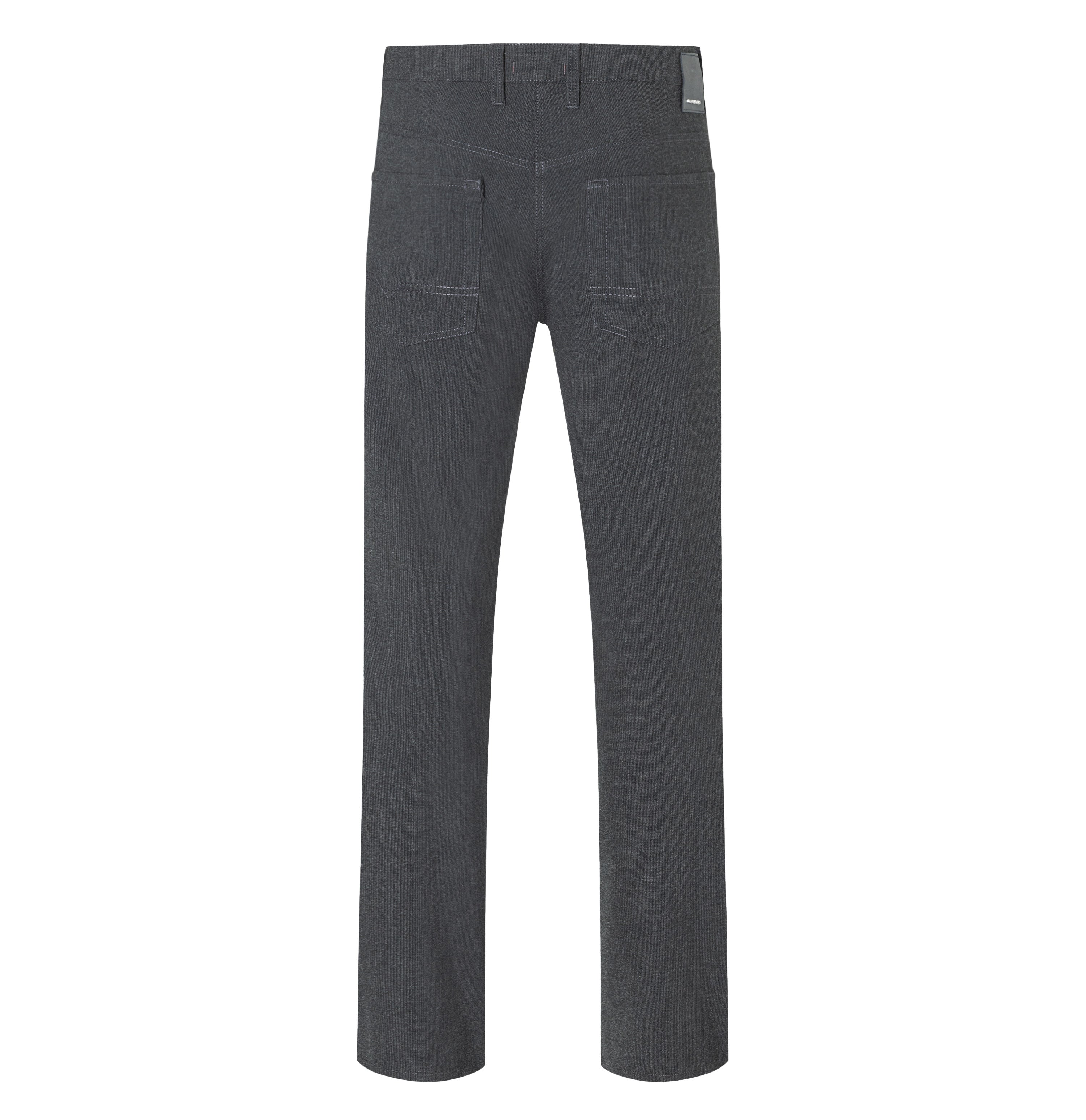 Travel trousers made of bi-stretch material, suitable for the office. | Arne Travel | midnight blue | Back view of bust