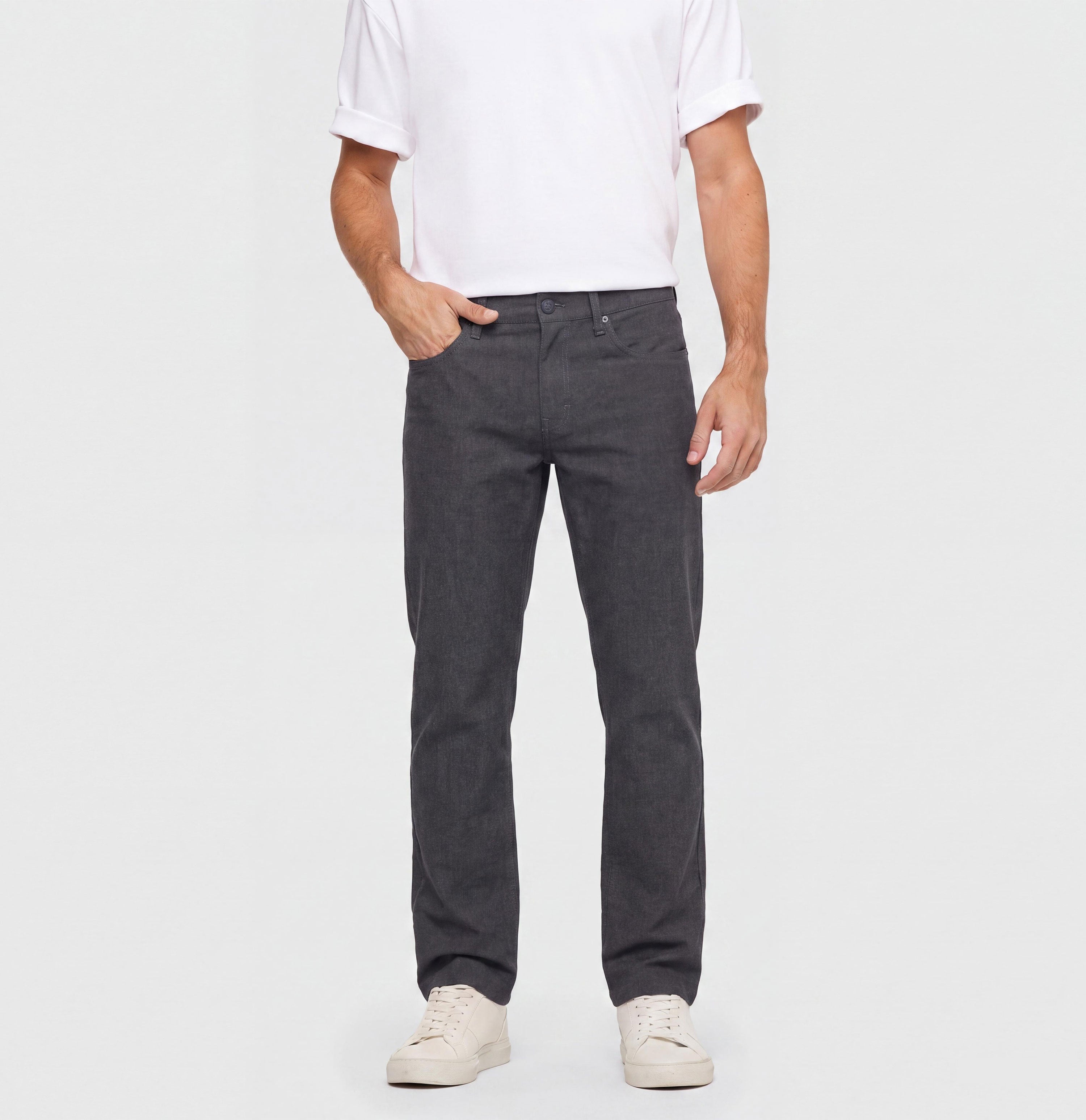 Travel trousers made of bi-stretch material, suitable for the office. | Arne Travel | midnight blue | Front view of model