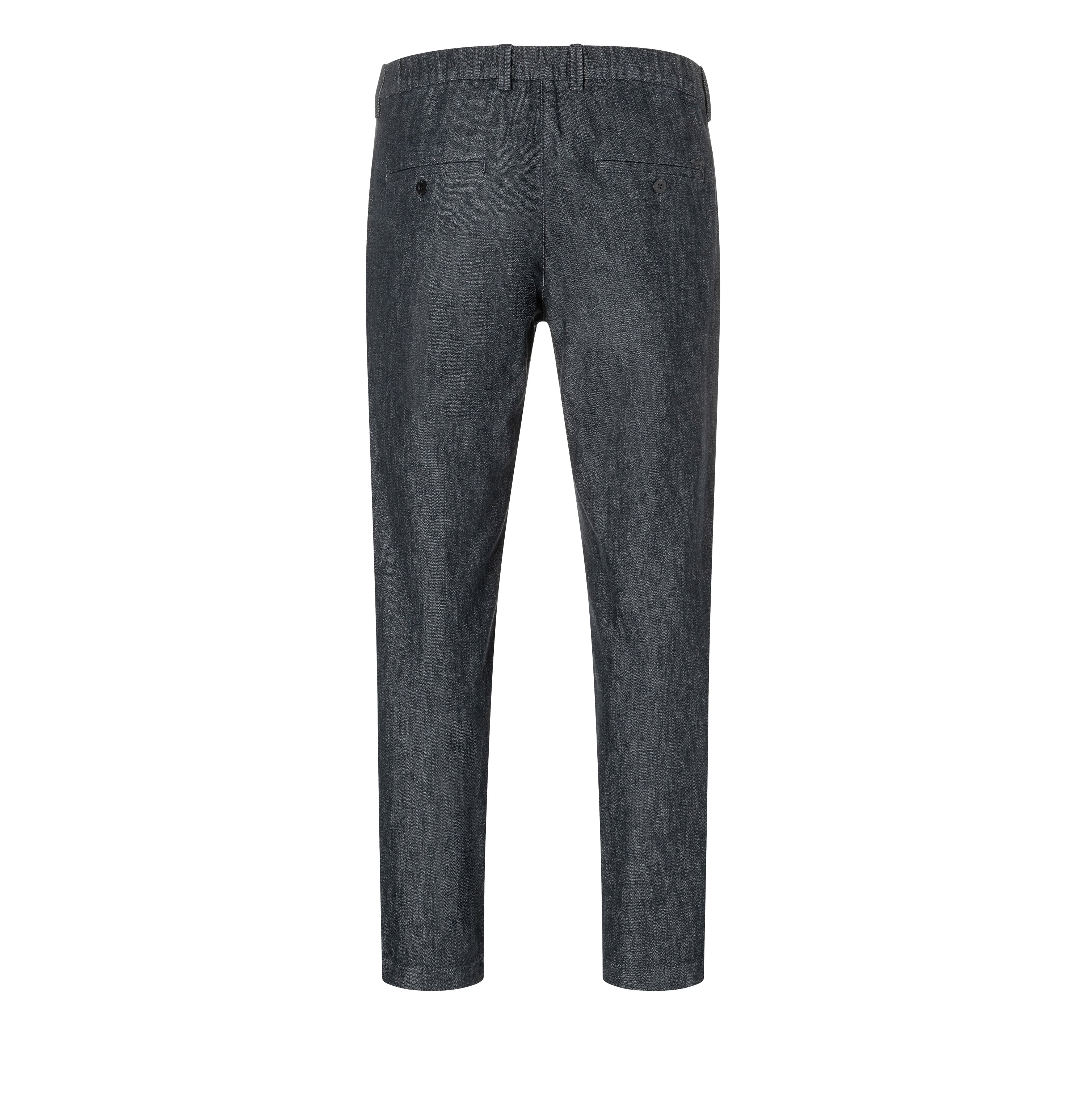 Tapered fit made from wool denim with cashmere content. | S-NAME | S-FBBZ | Back view of bust