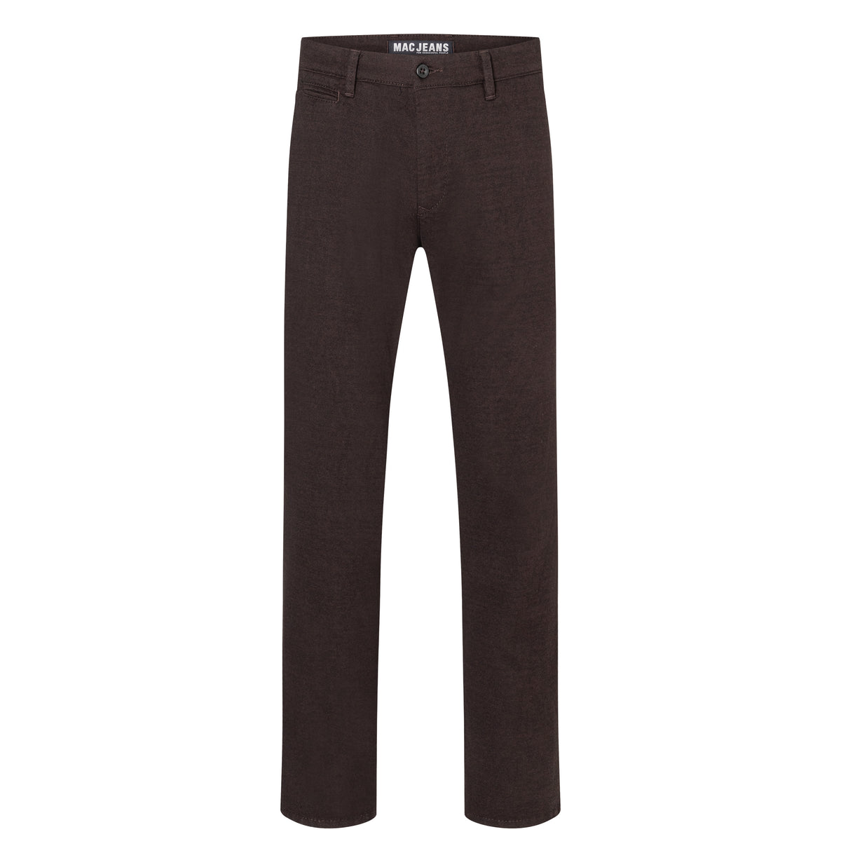 Regular fit with a flannel look. | Lennox | deep brown | Front view of bust