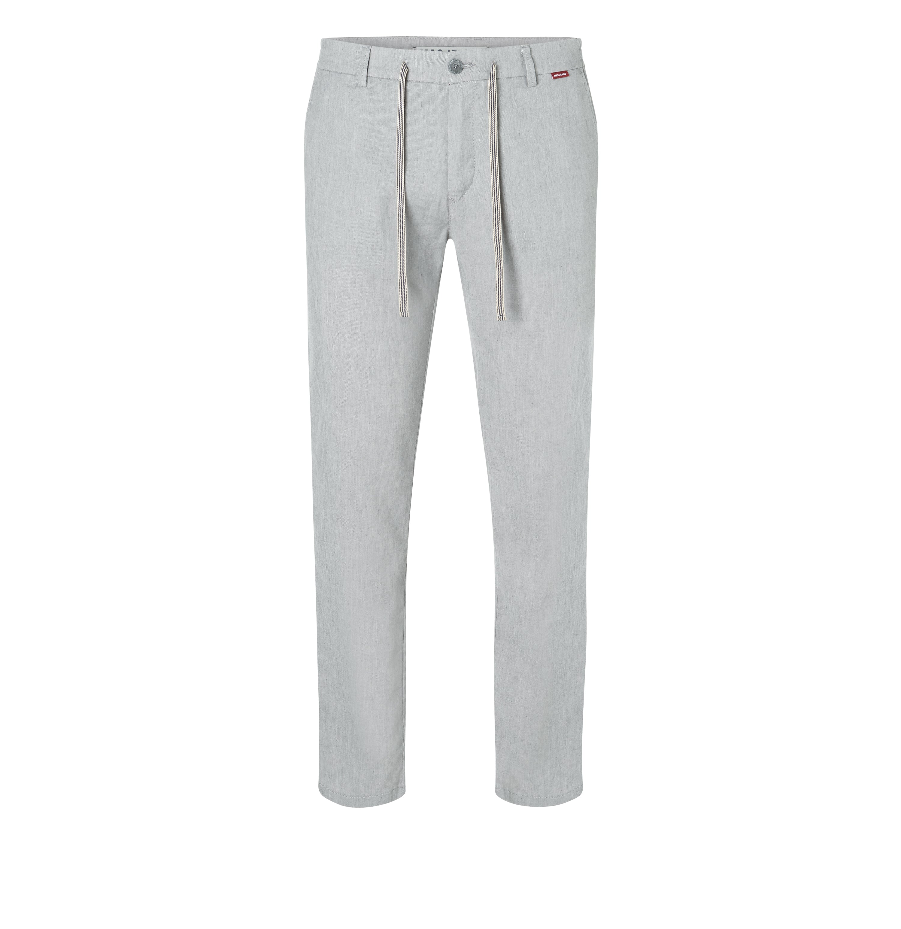 Chino in a flowing linen-viscose blend. | Lennox Sport | silver | Front view of bust