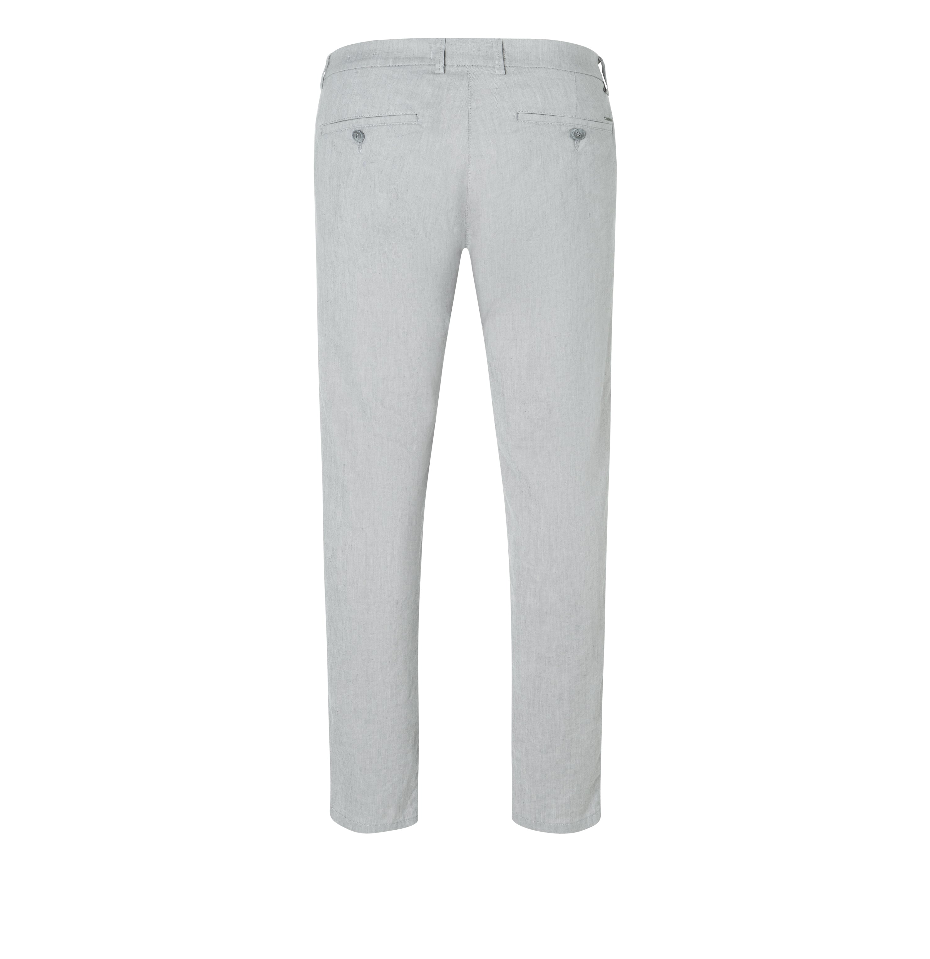 Chino in a flowing linen-viscose blend. | Lennox Sport | silver | Back view of bust