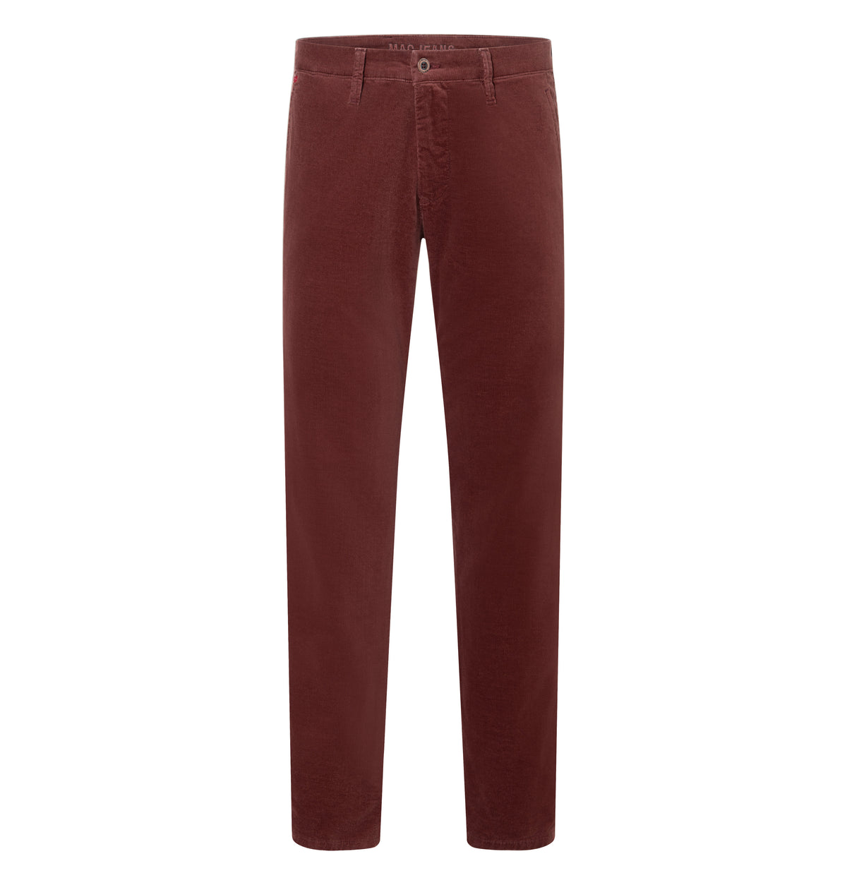 Driver chinos made of soft, fine corduroy. | Driver Pants | bordeaux | Front view of bust