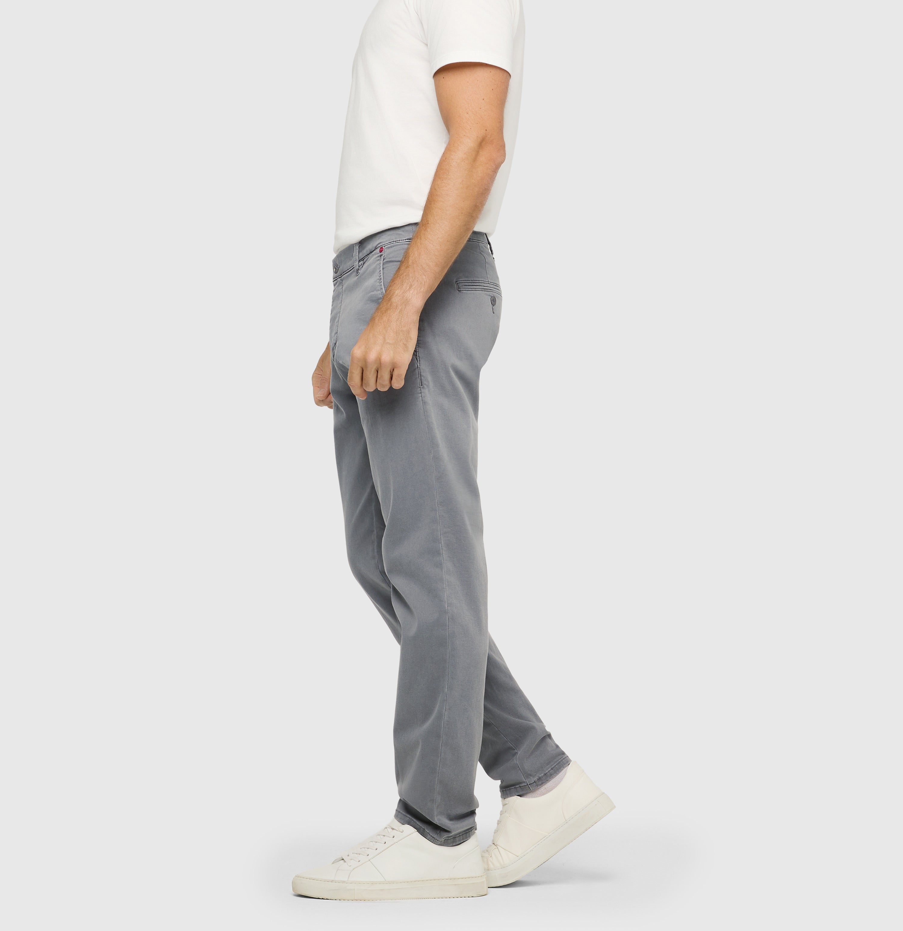 Ultimate driver pants in a chino design. | Driver Pants | light storm grey | Side view of model