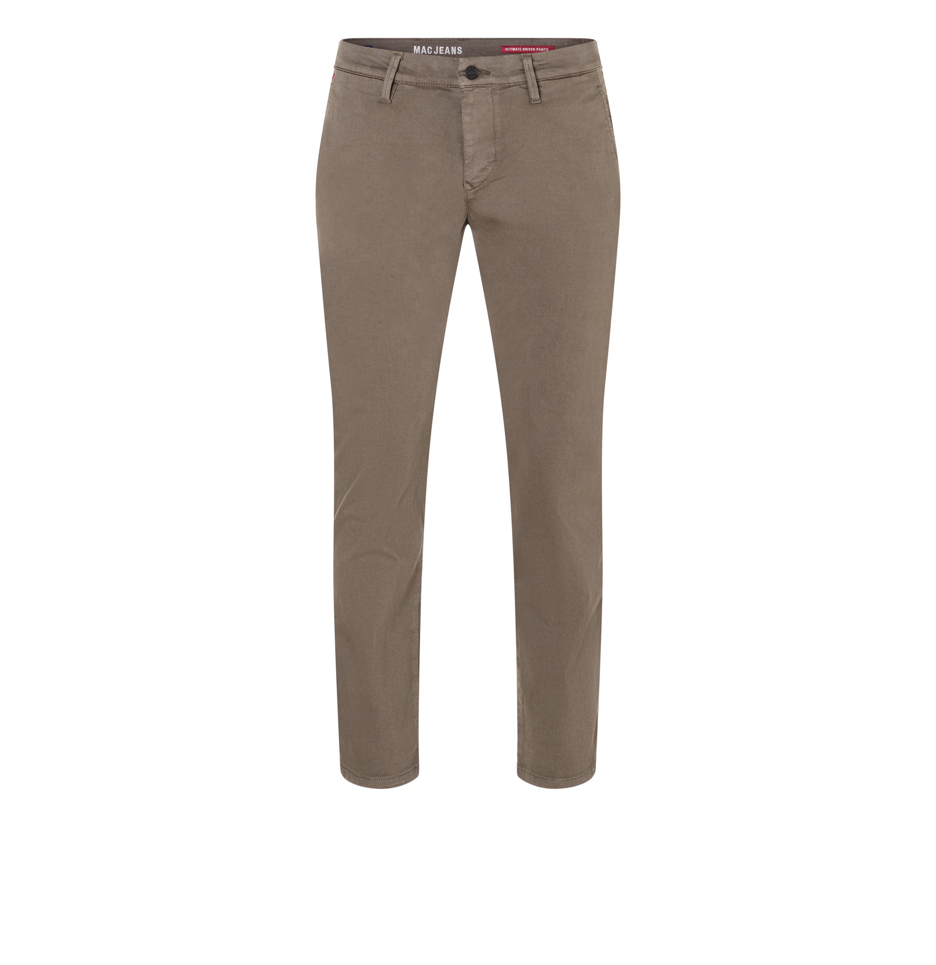 Ultimate driver pants in a chino design. | Driver Pants | chocolate brown | Front view of bust