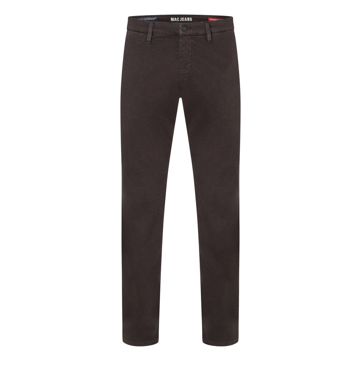 Ultimate driver pants in a chino design. | Driver Pants | deep brown | Front view of bust