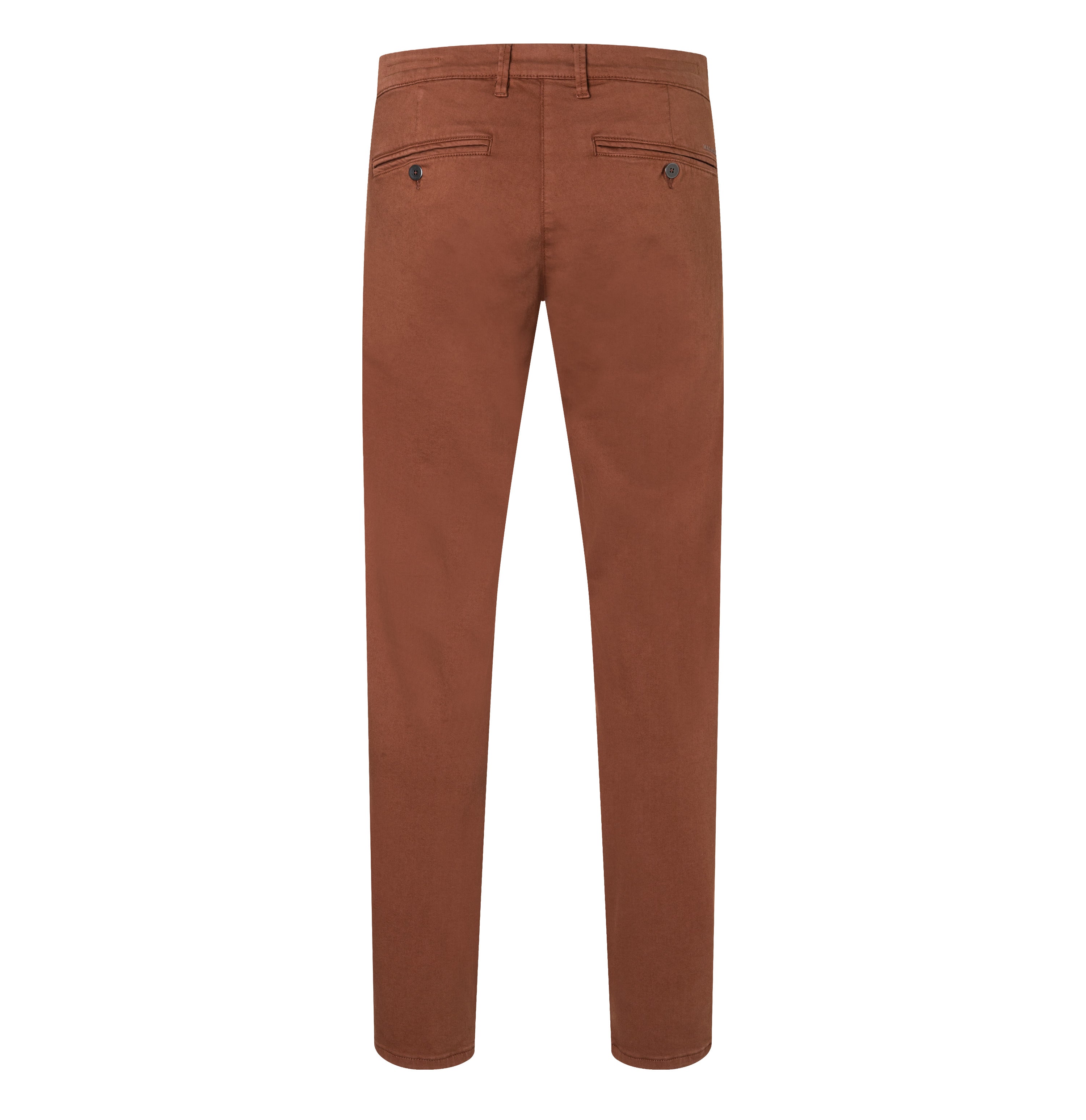 Ultimate driver pants in a chino design. | Driver Pants | red brown | Back view of bust