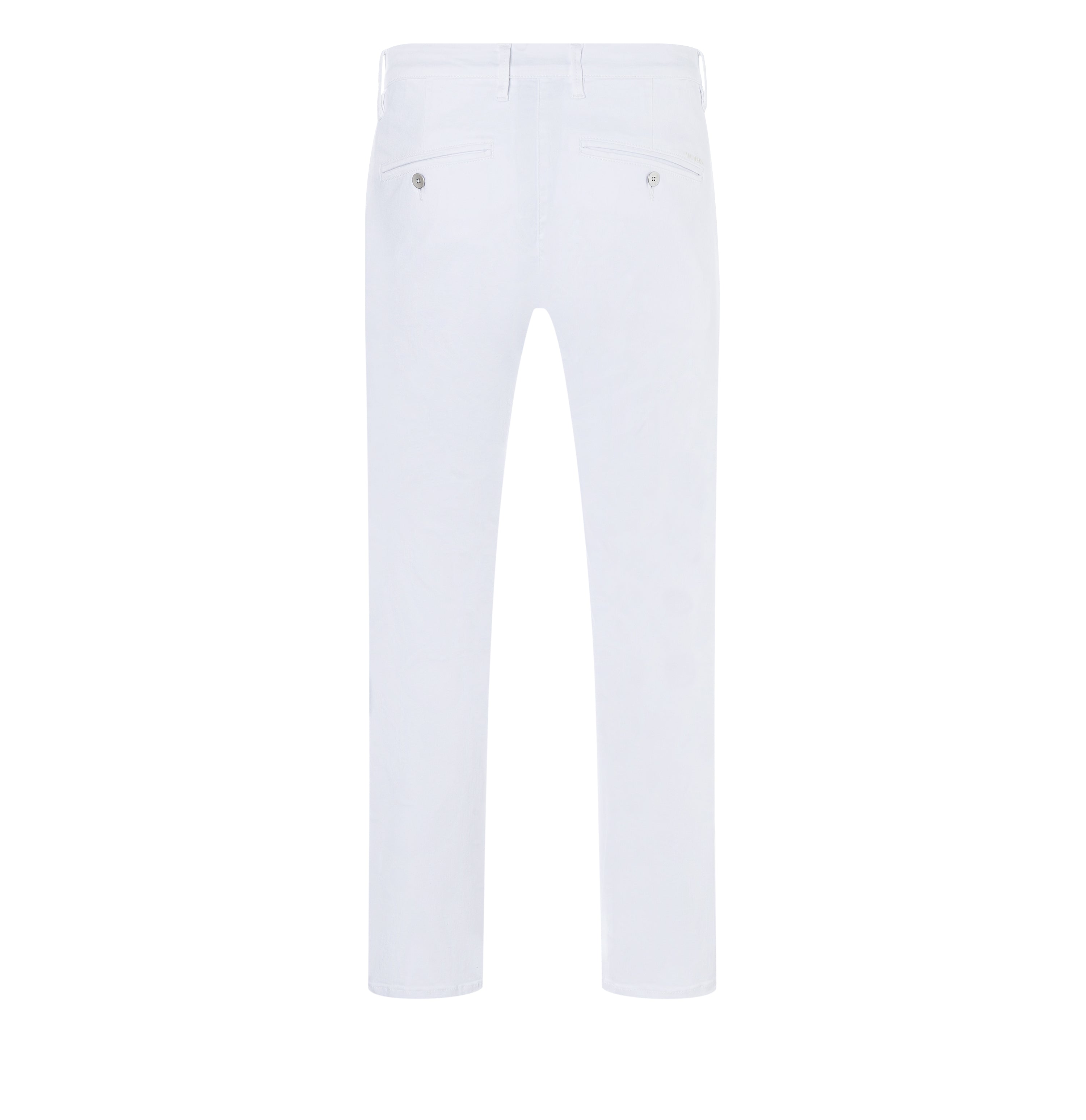 Ultimate driver pants with a chino look. | Driver Pants | white denim | Back view of bust