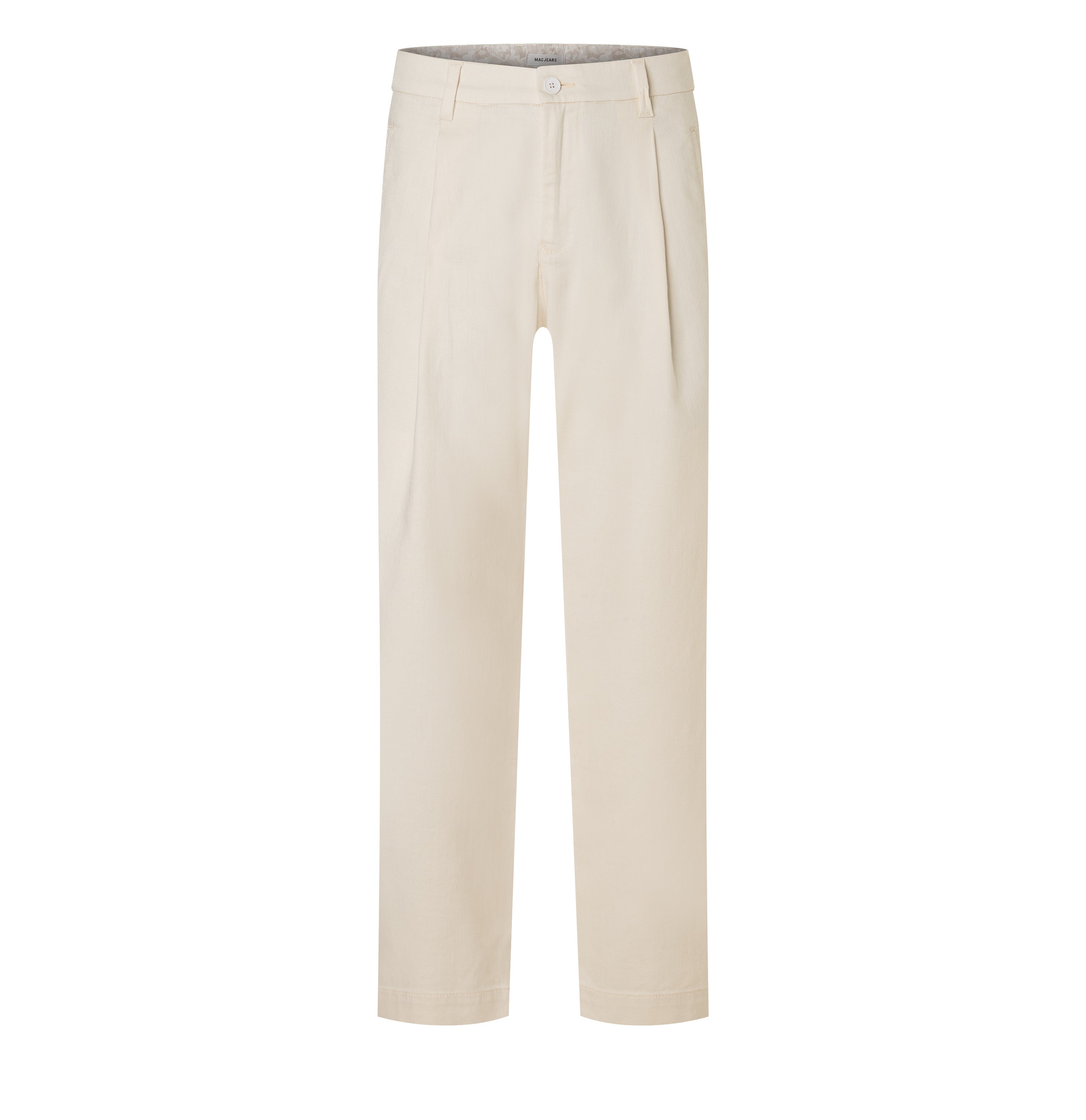 Loose fit in a pure natural fibre material. | Madox | cream white | Front view of bust