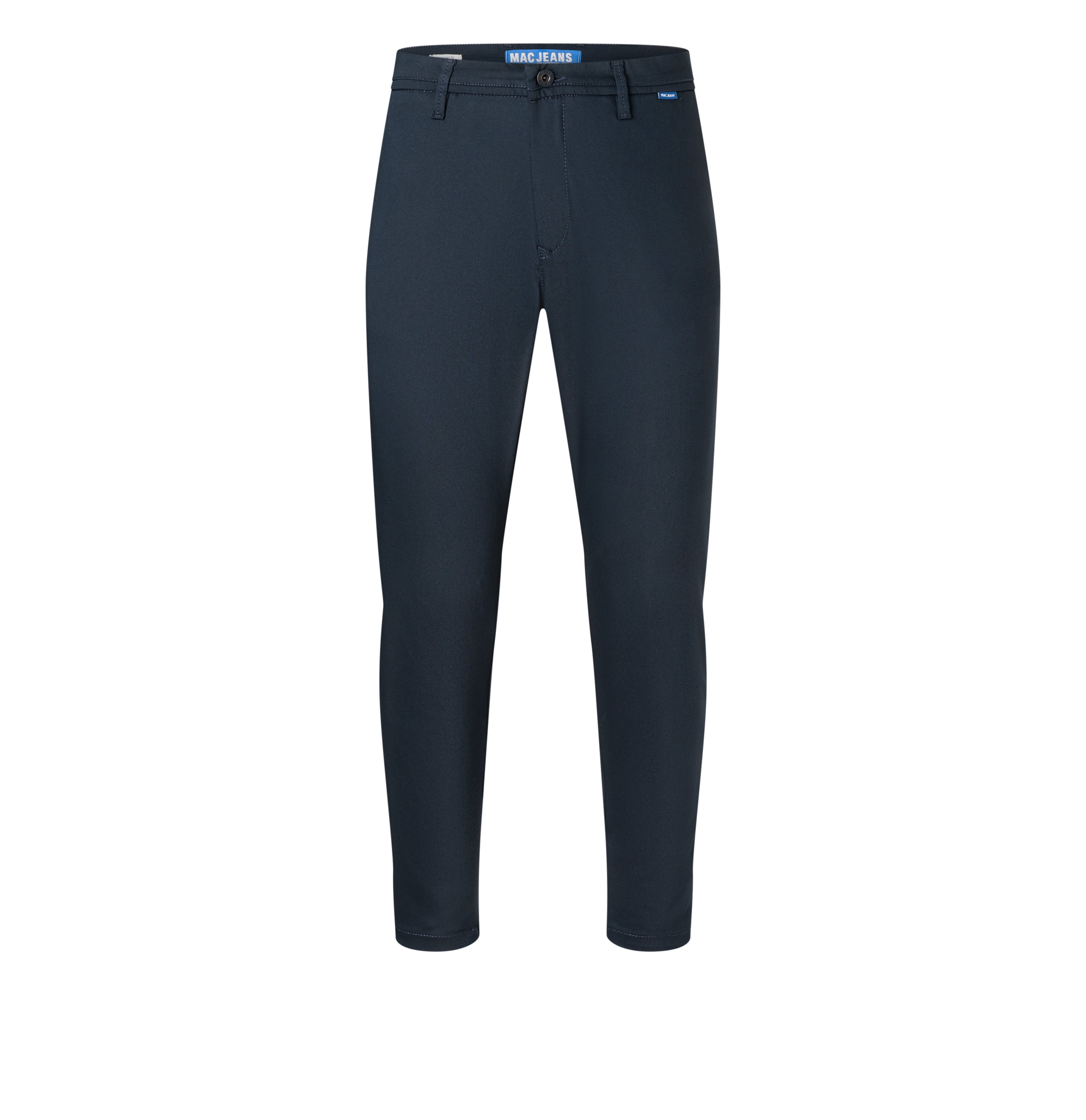 Tapered chino made of satin stretch. | S-NAME | S-FBBZ | Front view of bust