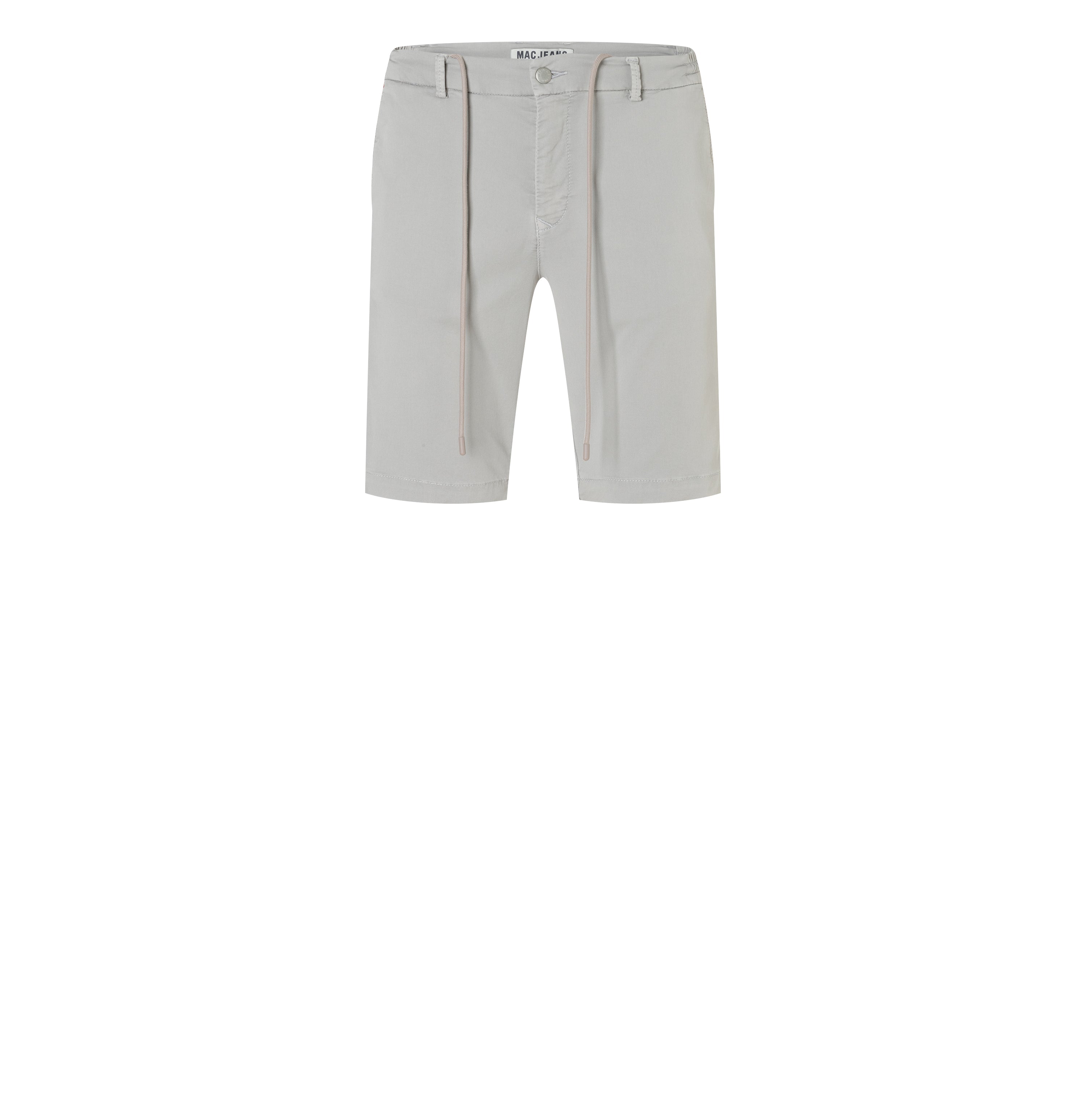 Chino Bermuda made of light sweat denim. | Jog´n Short | fog | Front view of bust