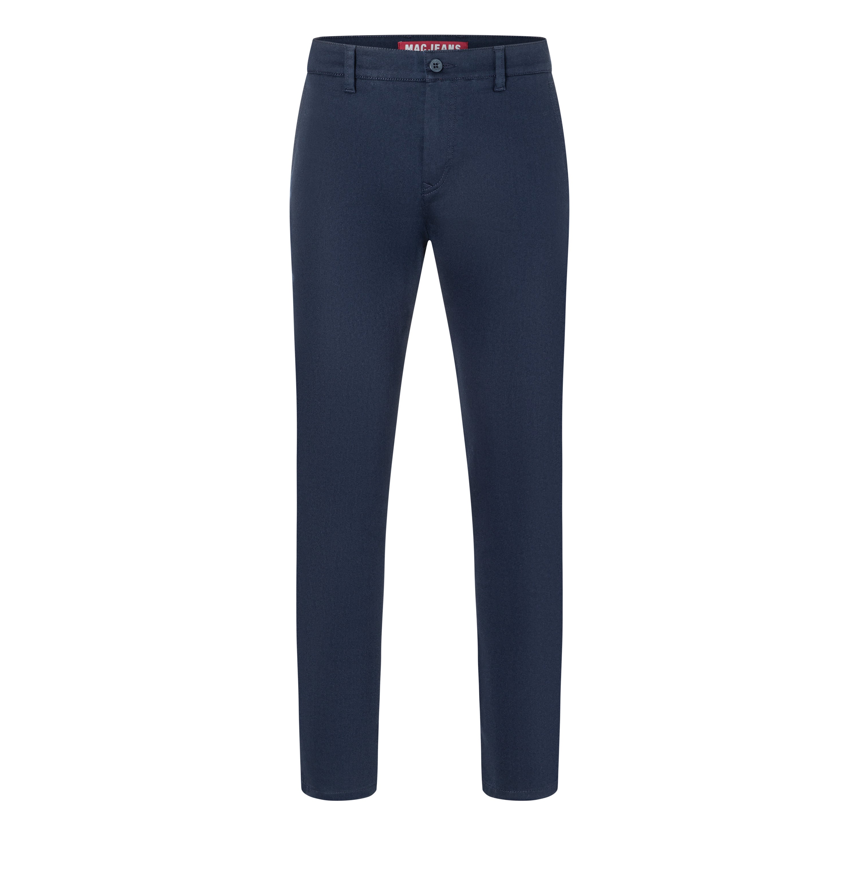 Chino with discreet vintage effects. | Lenny | midnight blue | Front view of bust