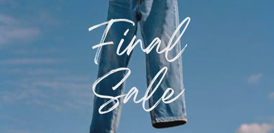 Animated ad showing jeans hanging from a clothesline against a blue sky, with white “Final Sale” text.